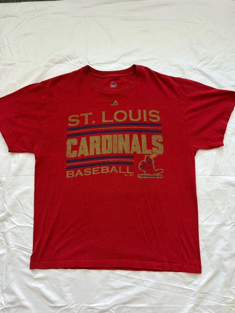 Majestic St. Louis Cardinals Baseball T-Shirt Red Size L - Picture 1 of 5